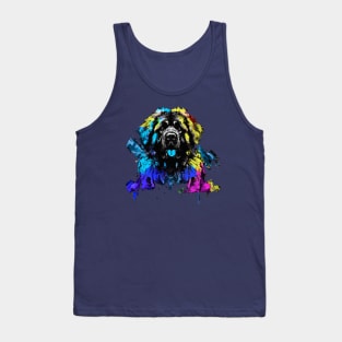 Leonberger Watercolor Painting Art Tank Top